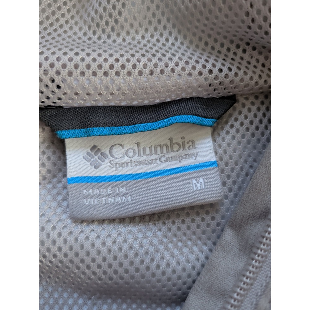 Columbia Womens Medium Abbotsville Windbreaker Lightweight Hooded Jacket Gray - Picture 2 of 8
